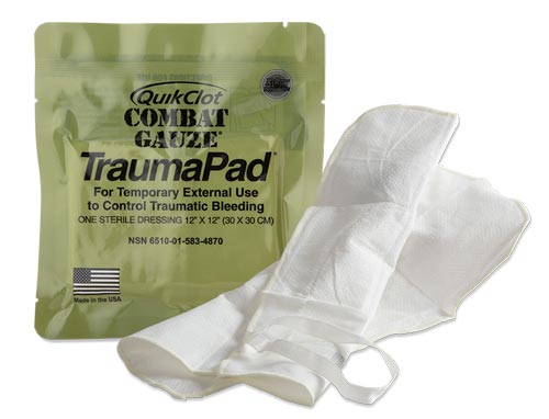 210_TraumaPadwGuaze QuikClot Combat Gauze TraumaPad®